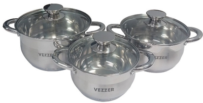 Набір каструль Vezzer 6 предметів (VZ12141-6)