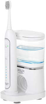 Электрическая зубная щетка с ирригатором Adler AD 2180 Белая + Brush Head (5905575902887)