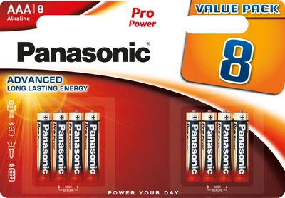 Батарейка Panasonic Pro Power AAA BLI 8 Alkaline (LR03XEG/8BW)