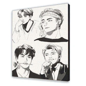 Картина за номерами з лаком ArtCraft "BTS. Fan Art" 40*50 см 10278-AC