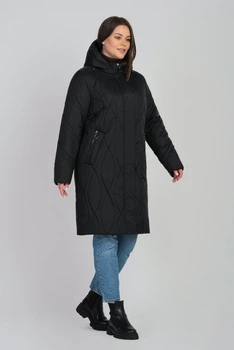 Демисезонная женская куртка большого размера UF-fashion LRS-24 64 черный