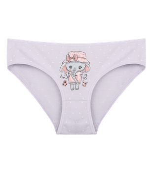 Трусы слипы для девочки с принтом Слоник So Cute - Donella - 4181B9 - 122-128 см - Светло-фиолетовый