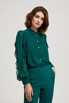 Блузка жіноча MOODO 4228G S зелена