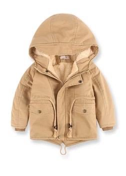 Дитяча зимова куртка-парка ZCLA Kids 116 см Бежева KY315