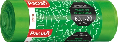 Мішки для сегрегації Paclan скло 60 л х 20 шт (5900942139408)