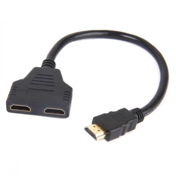 Сплиттер разветвитель HDMI to 2xHDMI 30см Black (287796)