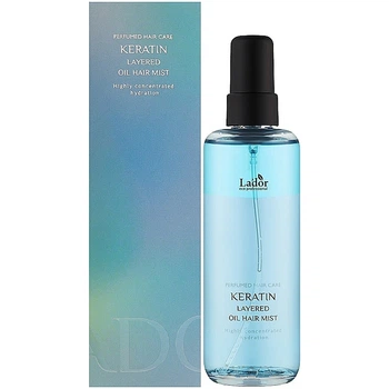 Двофазний кератиновий міст для волосся з комплексом олій Lador Keratin Layered Oil Mist 130 мл (8808033024183)