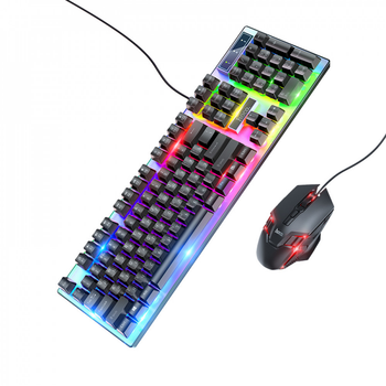 Комплект клавіатури та миші Hoco GM18 Luminous gaming keyboard and mouse set — Black