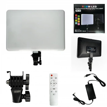 LED-видеосвет RGB PM-36 36x25 см 352 LED 3000K-6500K пульт Адаптер