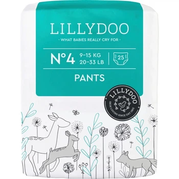 Підгузки-трусики дитячі LillyDoo розмір 4 25 шт 9-15 кг (4260678844917)