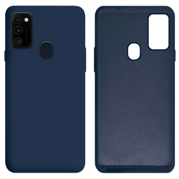 Чехол противоударный Silicone case защита камеры Kassel для Samsung M30S/M21 (08) темно синий Dark Blue