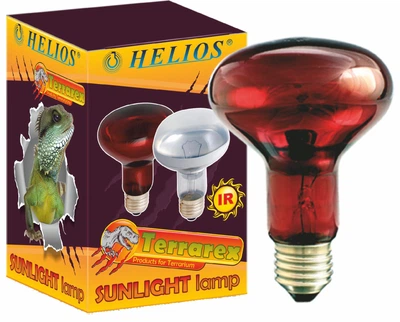 Лампа інфрачервона дзеркальна для обігріву R80 75W E27 (червона) ТМ Helios