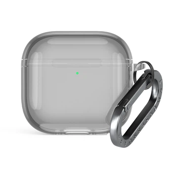 Чехол для наушников Apple AirPods 4, черный, Air, термополиуретан (TPU), противоударный, защита от царапин, пыли и ударов, футляр с карабином для крепления, точные вырезы для доступа к разъемам, ArmorStandart (ARM82606)