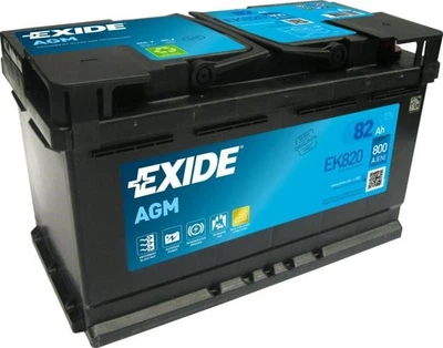 Акумулятор 82Ah-12v Exide AGM (315х175х190),R,EN800 Exide (EK820)