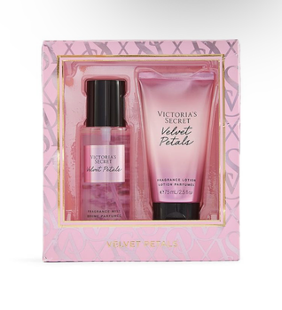 Подарунковий набір Victorias Secret Velvet Petals Set лосьйон та спрей для тіла 2*75 мл