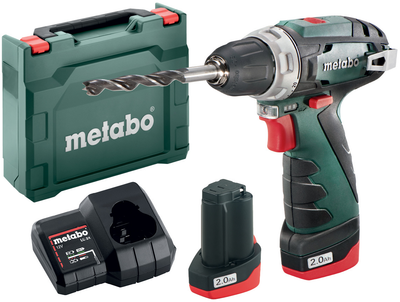 Акумуляторний дриль-шуруповерт Metabo PowerMaxx BS Basic (600984500) + 2АКБ Li-Power + ЗУ LC 24