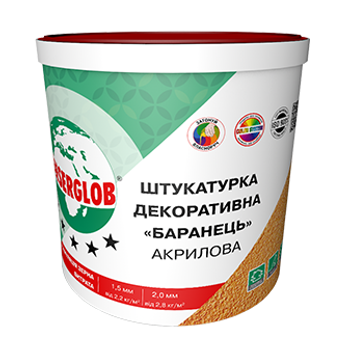 Штукатурка акрилова Anserglob "баранець" білий, фракція 1.5