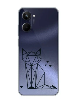 Прозрачный чехол на Realme 10 4G :: Лиса (принт 126)