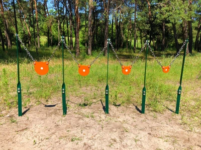 Комплект мішеней "Гірдянда на 4 гонги" для калібру 22LR. Сателіт (777)