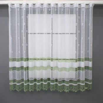 Тюль VR-Textil 1150т Juli Сітка Білий з зеленим 200х155 см (42-0613)