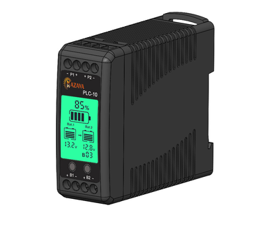 Балансир PLC-10 для акумуляторних батарей AGM, GEL, Li-ion, Carbon, LeFePo4, 24V, 10A, LSD індикація, 85x75x30mm