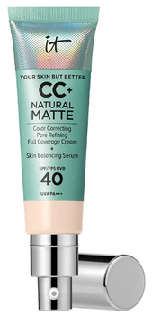 Krem CC+ do twarzy IT Cosmetics Natural Matte Foundation SPF40 Fair Porcelain 32 ml (3605972809681)