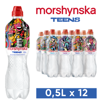 Упаковка мінеральної природної негазовоної води "Моршинська" Тінс 0,5 л х 12 пляшок