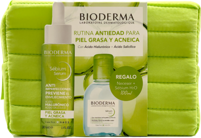 Набір Bioderma Сироватка 30 мл + Міцелярний лосьйон Sensibio H2O 100 мл + Косметичка (8437026627119)