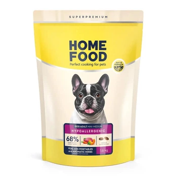 Сухой корм для взрослых собак Home Food DOG ADULT MINI/MEDIUM Гипоаллергенный, телятина с овощами 1.6 кг