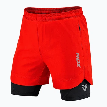 Компресійні шорти для RDX MMA T16 2-в-1 RED/BLACK-S