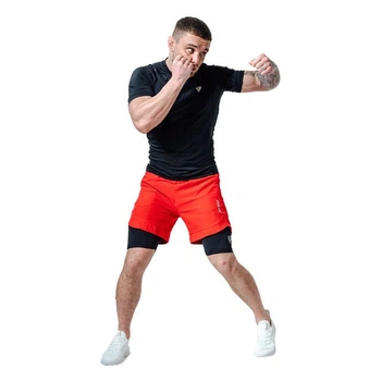 Компресійні шорти для RDX MMA T16 2-в-1 RED/BLACK-XL
