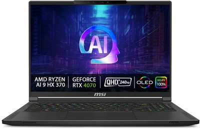 Ноутбук MSI Stealth A16 AI+ Ryzen AI 9 HX 370 32GB/2TB RTX4070 Win11P A3XVGG-217CZ