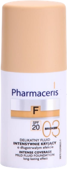 Тональний крем-мус для обличчя Pharmaceris F-Fluid Long-Lasting High-Coverage SPF20 Shade 03 Bronze 30 мл (5900717153219)