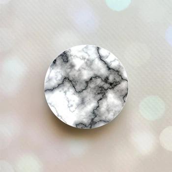 Держатель для смартфона / планшета попсокет Popsocket Белый :: Серый мрамор (принт pop_18)