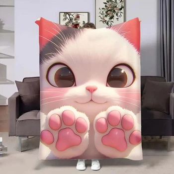 Плед Котячі обіймашки з 3D-малюнком розмір 80х100