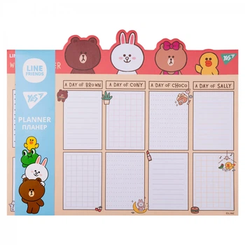 Планинг настольный YES Line Friends 252176 34.5х27 см 52 листа 5011827
