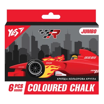 Мел цветной круглый Yes Race legend 400465 6 цветов 4919012