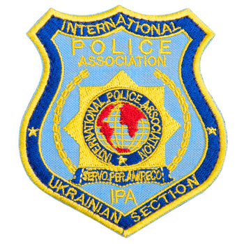 Шеврон на липучке International Police Association 8х9 см вышитый патч нашивка 4948223