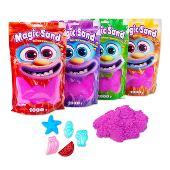 Кінетичний пісок Strateg Magic sand у пакеті 39404-4 фіолетовий, 1 кг 4695201
