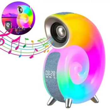 Колонка Conch Music Light беспроводная мини умная смарт 4 в 1 с блютуз, 256 режимов освещения (Con-6598)