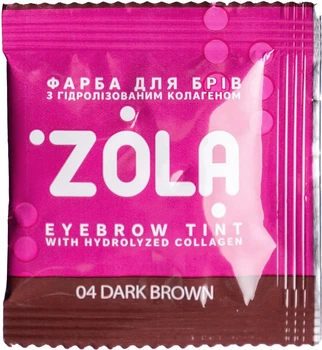 Краска для бровей в саше с окислителем 04 Dark Brown Zola, 2х5 мл