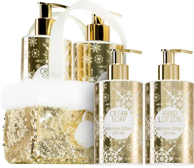 Набір Міло та лосьйон для рук Golden Glitters Vanilla & Patchouli Vivian Gray, 2 х 250 мл