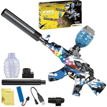 Акумуляторний орбібольний автомат на гелевих кульках Gun Toys, дитячий іграшковий автомат, що стріляє орбізами WH77-1-Blue