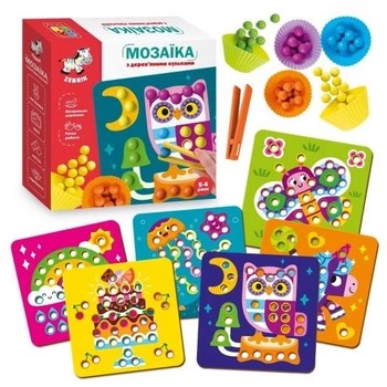 Мозаика Vladi Toys с деревянными шариками Дополни картинку