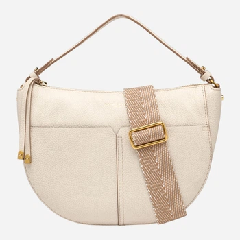 Сумка хобо жіноча з натуральної шкіри середня Gianni Chiarini Ginko BS-10885-RMN-NA-3890 Біла (800070331789)