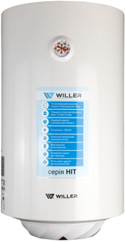 Водонагрівач Willer EV80R HIT 1500 Вт, 80 л, Мокрий ТЕН, білий 258067