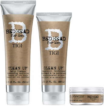 Набір для догляду за волоссям Tigi Bed Head For Men Шампунь Clean Up 250 мл + Кондиціонер Peppermint 200 мл + Віск Flexi Head 85 г (615908948042)