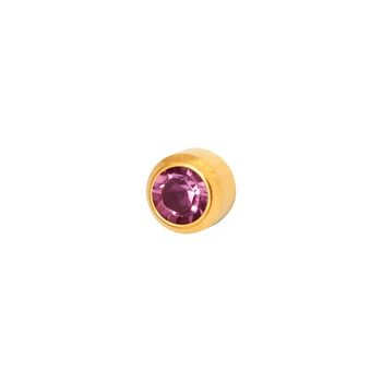 Серьги для ушей аметист завальцовка золото R 202 Y Studex, 3 мм