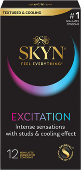Презервативи Skyn Excitation з рельєфом і охолоджувальним ефектом 12 шт (ROZ6501053527)