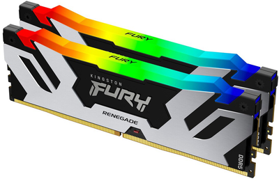 Pamięć RAM Kingston FURY DDR5-6400 49152MB PC5-51200 (Kit of 2x24576) Renegade RGB 1Rx8 Black (KF564C32RSAK2-48)